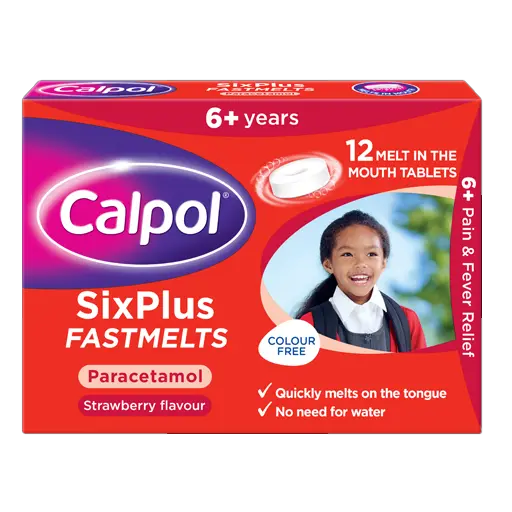 Calpol SixPlus Fastmelts 250mg 12