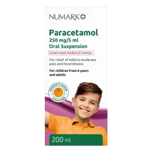 paracetamol six plus sugar free oral suspension